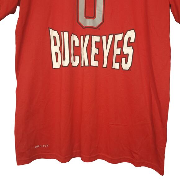 Ohio State Buckeyes Nike Men's Dri-Fit T-Shirt Size Large Red - Picture 8 of 14